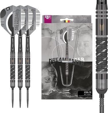 Дротики Target Darts Dimitri Van Den Bergh x Echo 90% вольфрамові, сталевий наконечник, Swiss Point, комплект з SP Tool, гравецька серія