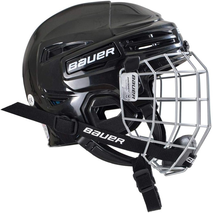 Дитячий хокейний шолом Bauer Prodigy з захисною решіткою, червоний, універсальний розмір