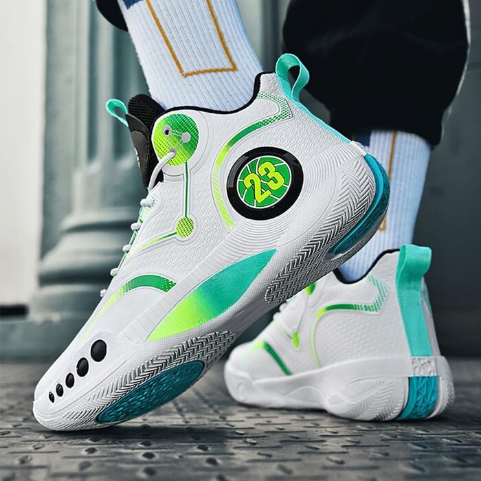 Баскетбольні кросівки для чоловіків та жінок, високі, антиковзаючі, для занять спортом та ходьби, розмір 37 EU, зелені