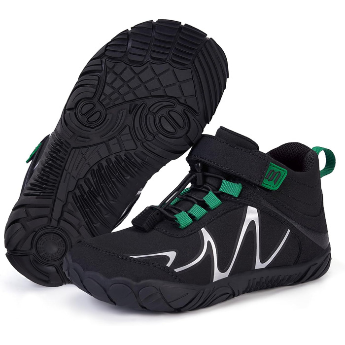 Дитячі шкарпетки-кросівки для ходьби без взуття (Barfußschuhe) – легкі, водонепроникні, неслизькі, розмір 27-35 (чорний)