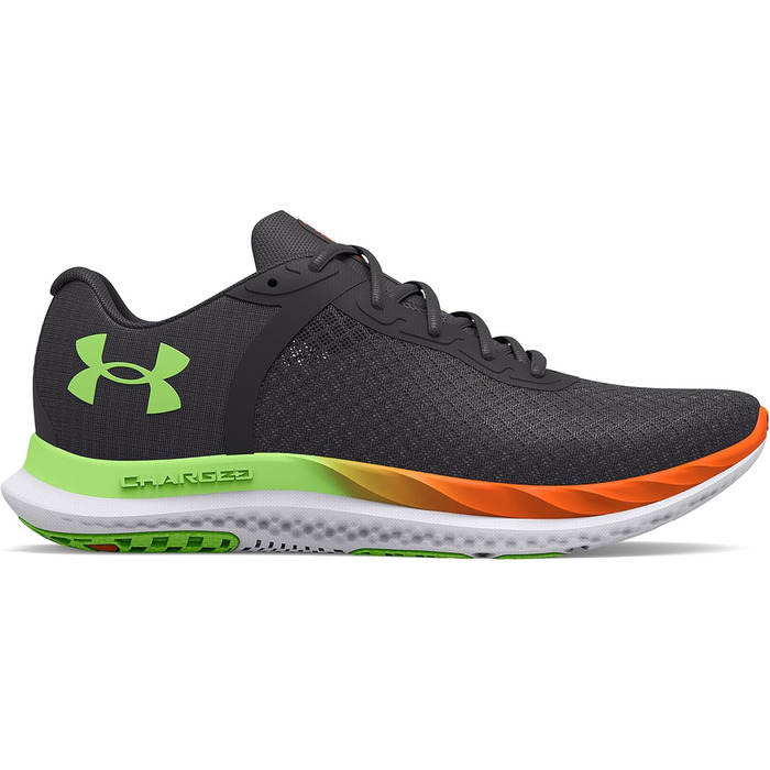 Чоловічі бігові кросівки Under Armour Charged Breeze, 42 EU, сірий Jet Gray/ Quirky Lime