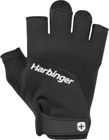 Гантелі Harbinger Training Grip: вантажні рукавички для важкої атлетики, чорний L