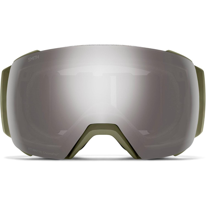 Лижна маска Smith Optics I/O MAG XL, унісекс, зелена, ChromaPop Sun Platinum Mirror, зимові окуляри