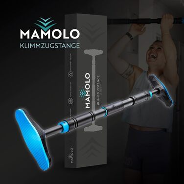 Турнік для дверного прорізу MAMOLO 65-100 см | Без свердління | Висока стабільність | Сучасний дизайн