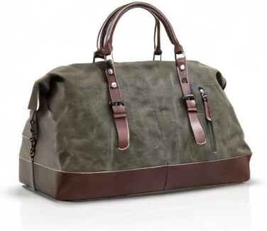 Спортивна сумка-дорожня FANDARE для подорожей та кемпінгу, багатофункціональна сумка-вікенд з канвасу, армійський зелений