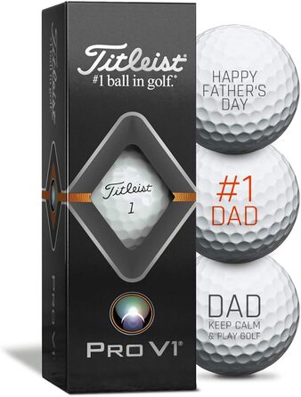 Гольф-м'ячі Titleist Pro V1 / Pro V1X 2019, 3 шт, подарунковий набір до Дня батька