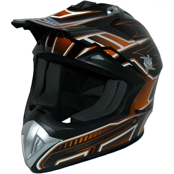 Шолом захисний protectWEAR Otorradhel Otorocrosshel Endurohel ATT FS-603-SW, оранжевий, розмір XXL