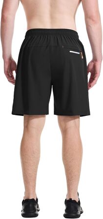 Шорти для бігу чоловічі Cimic, чорні, XL - дихаючі, швидковисихаючі, з кишенею на блискавці