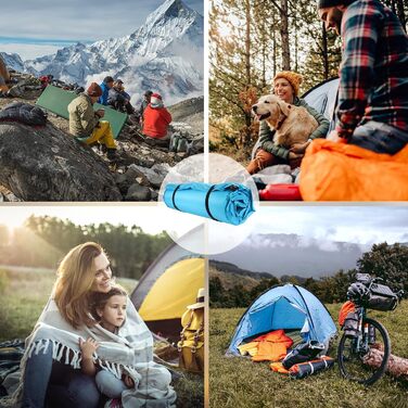 ALPIDEX Isomatte Camping: самонадувний килимок для кемпінгу 190x60x2.5 см, Berry Berry, 2.5-10 см товщина