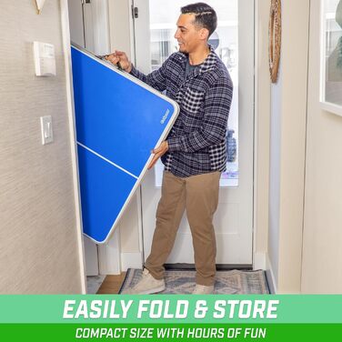 Набір для настільного тенісу GoSports 6x3 ft з регульованою висотою (зелений або синій)