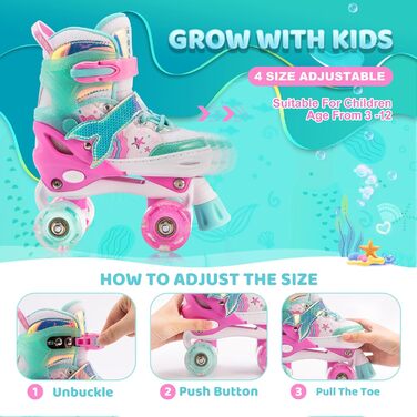 Роликові ковзани Nemone для дівчаток, розміри 37-39 EU, блакитний/фіолетовий, для катання в приміщенні та на вулиці