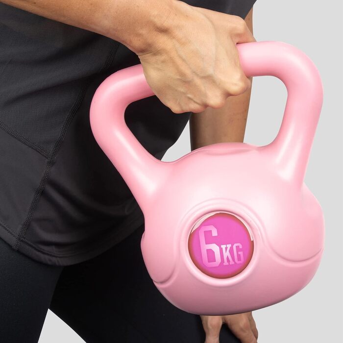 Вінілова гантеля-куля Phoenix Fitness, рожева, для дому та спортзалу, для силових тренувань, пілатесу, різна вага