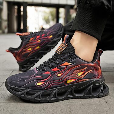 Кросівки для чоловіків та жінок, спортивні, для бігу та ходьби, дихаючі, з повітряною подушкою, розмір 39-46, 9189 C білий (9189 C чорний, 42 EU)