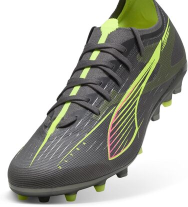 Кросівки футбольні PUMA Ultra 5 Match Mg, 41 EU, Матовий Сріблястий, Жовтий, для унісекс