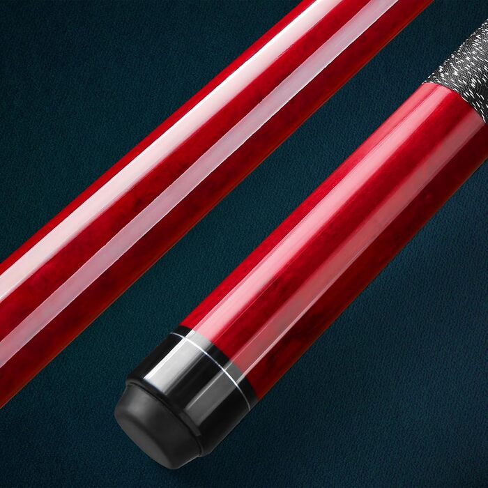 Більярдний кий ASMPCUE Pool Queue, 58 дюймів, канадський клен, 13 мм наконечники, для професійних гравців, 1/2 кий, для настільного більярду, зелений (червоний)