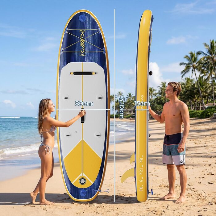 Надувний SUP Борд JUMMICO з рюкзаком (Тюрковий) - Комплект для Stand Up Paddling