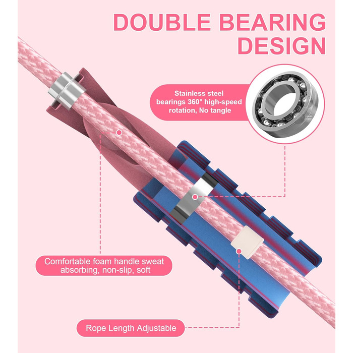 Стрибкове канат для фітнесу, з вагою, регульований, для жінок та чоловіків, зелений (сірий)