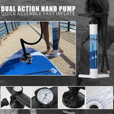 SUP Board EISBÄR надувний, 320x81 см, до 150 кг, комплект аксесуарів для початківців