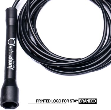 Скакалка для змагань SPEED CHAMPION (діаметр 5 мм, довжина 3.0 м, регульована) чорно-чорна