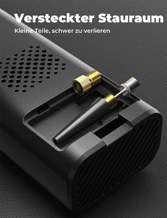 Електричний компресор Oasser з акумулятором 6000mAh, 150 PSI, з двома дисплеями, для авто, мото, велосипеда, м'ячів, подорожей та кемпінгу