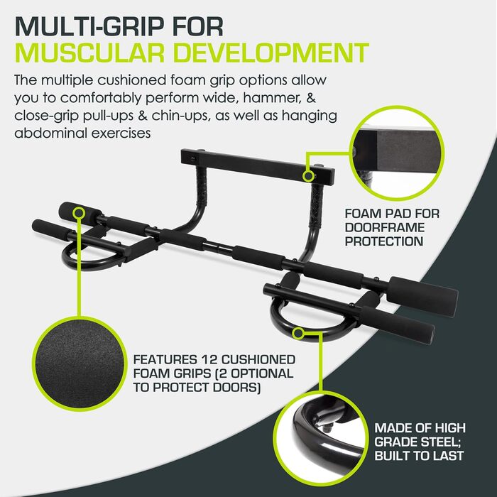 Турнік для підтягувань ProsourceFit Multi Grip, настінний і для дверей, складаний, універсальний хват
