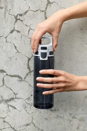 Пляшка для води SIGG ONE з тритану, 1 л, антрацит, для газованих напоїв, герметична, легка, без BPA, придатна для миття в посудомийці