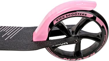 Дитячий та дорослий самокат RAVEN Illusion Pink з гальмом, регулюванням висоти, складний, з дзвіночком та тримачем для пляшки
