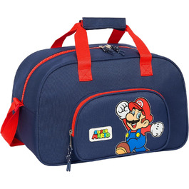 Сумка-рюкзак Super Mario World для дітей, спортивна, універсальна, 40x23x24 см, темно-синя, міцна та зручна
