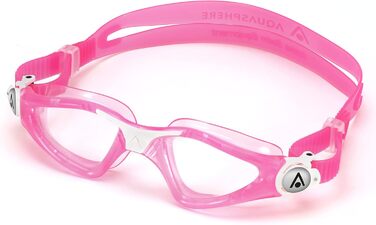 Дитячі окуляри для плавання Aquasphere Kayenne JR з UV-захистом, силіконовою ущільнювачкою, антифогом і антипротіканням, для хлопчиків і дівчаток від 6 років, універсальний розмір, рожево-білі