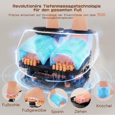 Електричний масажер для ніг Shiatsu з пультом дистанційного керування, компресією повітря, функцією підігріву, декількома режимами, для офісу та дому, підходить до 46 розміру EU