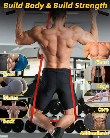 Набір еластичних стрічок FAOKZE для фітнесу, йоги, стрейчингу та силових тренувань (5 шт.)