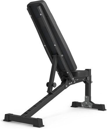 Регульована лавка для жиму Marbo Sport MS-L114, складна, чорна, виробництво ЄС