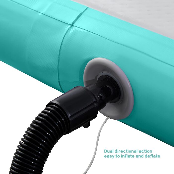 Надувна гімнастична килимок LSLIFE для дому, 5м, з електричним насосом. Підходить для гімнастики, йоги, тренувань дітей. Товщина 10см.