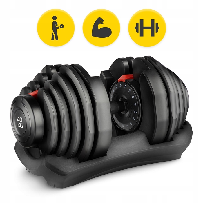 Регульовані чавунні гантелі 4FIZJO 1 x 40 кг