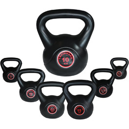 Гиря TrainHard 7,5 кг з пластику та цементу для фітнесу та тренувань