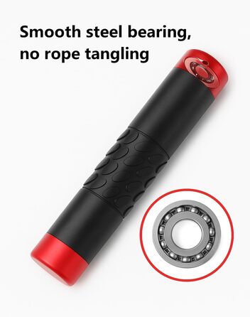 Стрибкове канат Titan-Springseil: 3 м, регульований, з вагою для тренувань, Кросфіт, Фітнес, Бокс, MMA, спортзал (червоний)