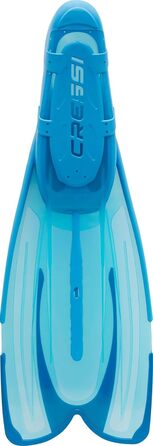 Ласти Cressi Agua унісекс преміум для дайвінгу, апное, сноркелінгу та плавання, саморегулюючі, блакитні (аквамарин), розмір 33/34