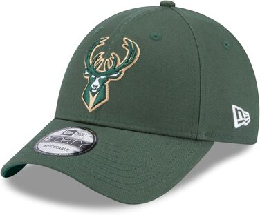 Кепка New Era Milwaukee Bucks NBA з нашивкою збоку, зелена, 9Forty, регульована, темно-зелений