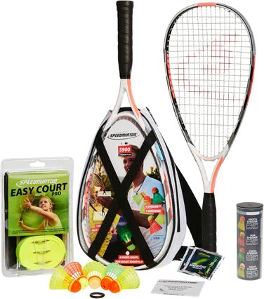 Професійний набір для кросмінтону Speedminton S900 з карбоновими ракетками, 5 воланами, ігровим полем та сумкою