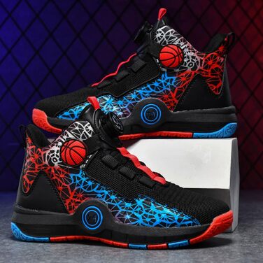 Баскетбольні кросівки Anti Rutsch High Top: легкі, дихаючі, зелені (40 EU, вузька ширина, чорний/синій)