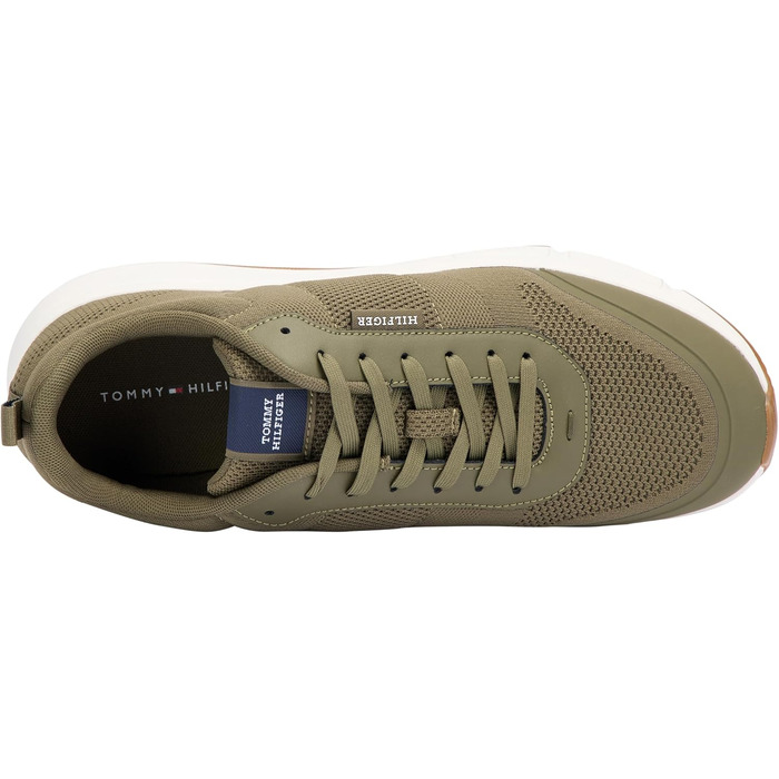Чоловічі кросівки Tommy Hilfiger Runner Lightweight Modern Knit, темно-зелені (Army Green), розмір 40 EU