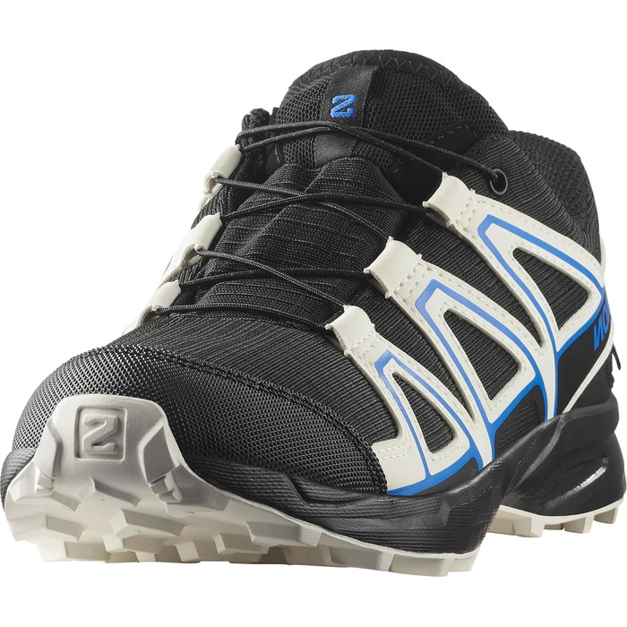 Туфлі для хайкінгу Salomon Speedcross Waterproof для хлопчиків (32 EU, чорний, ванільний, блакитний)