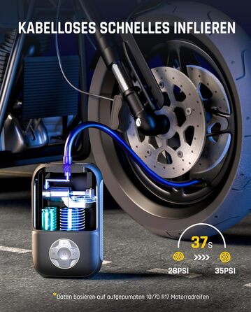 Електричний насос-компресор Fanttik X8 Mini, 150 PSI, портативний, з LCD-екраном, для авто, велосипедів, мотоциклів та м'ячів