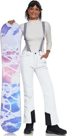 Жіночий сніговий комбінезон HOTIAN: водонепроникний, вітронепроникний, теплий, для катання на лижах, сноуборді, походів та альпінізму. SMN M 2colorful+white