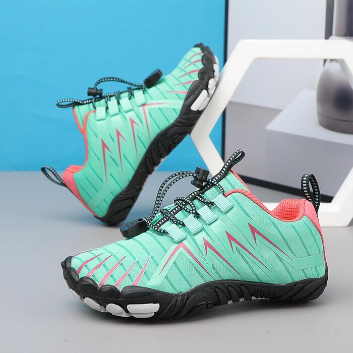 Дитячі босі кросівки для хлопчиків та дівчаток, дихаючі, неслизькі, легкі спортивні кросівки для ходьби та бігу, розмір EU 26-40 (40 EU, Зелений)