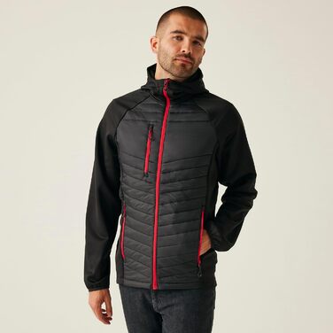 Чоловіча гібридна робоча куртка Regatta Professional Navigate Warm Hybrid Fleece — чорна, розмір M
