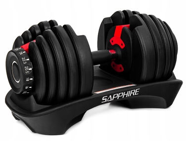 Регульовані гумовані гантелі Sapphire, 1 x 24 кг