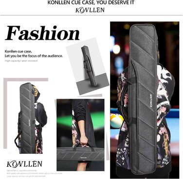 Чохол для бильярдної кия KONLLEN Oxford Cloth 2x4, сірий - сумка для кия