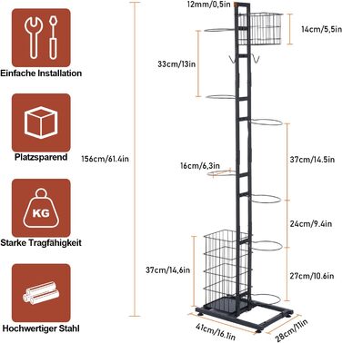 Металевий органайзер для м'ячів: підставка для баскетбольного та футбольного м'яча, полиці для зберігання, для дітей, в приміщенні