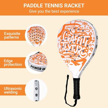 Набір для пляжного тенісу Padelschläger 2 шт. ABS/EVA, з м'ячами та сумкою для носіння - для дорослих, пляж, подвір'я, басейн